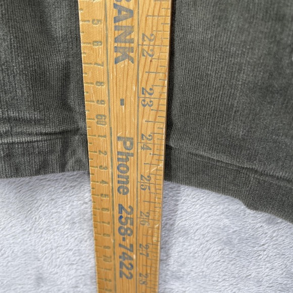 Corduroy Chore Jacket Women Size 14 Green Utility Academia Gorpcore Button Pockt - Picture 6 of 9